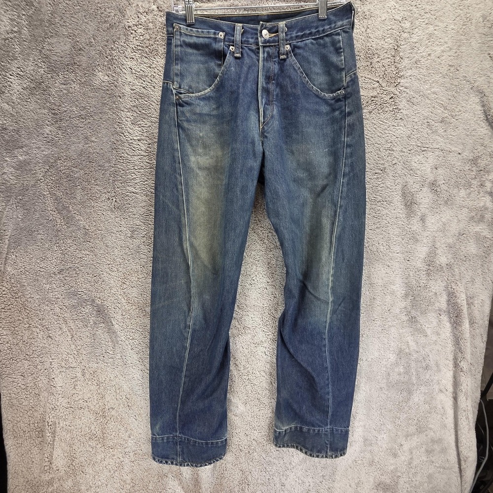 Vintage Levis Engineered Jeans Mens Blue Twisted Button Fly Denim Fits 29x28